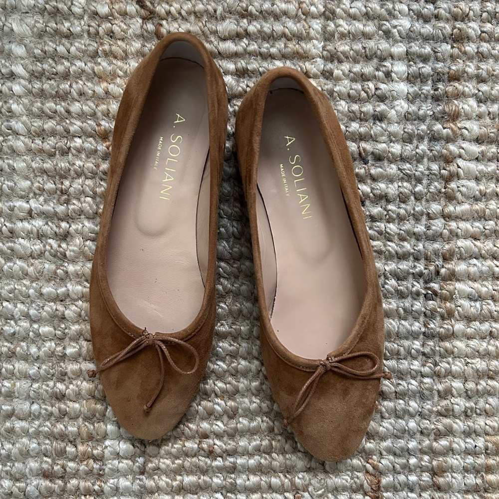 A. Soliani Amaretto Suede Ballet Flats EU size 36